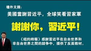 墙外文摘：美国当谢习近平，全球笑看习家军。谢谢你，习近平。《纽约时报》感谢习近平在自由世界和肥自由世界之间的竞争中，提供了反面教材。2022.10.23NO1565#习近平#二十大