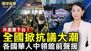 中共「清零」下，广州女大学生坠亡，家属遭殴打；中国各地抗议四起，民众指出「马克思、列宁」才是境外势力；海外华人聚集到中领馆前，声援国内的民主抗争【 #环球直击 】｜#新唐人电视台