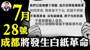 成都召集升级版白纸革命，目标推翻独裁者！提前预告的运动中共有能力镇压么？ 中南海开始抢劫银行，您的存款不再安全。耶伦北京之行成果在此，所有在华外企将惊恐撤离！【江峰漫谈20230712第695期】