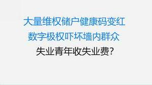 财经冷眼：大量维权储户健康码变红，数字极权吓坏墙内群众！对失业青年收失业费？（20220615第811期）