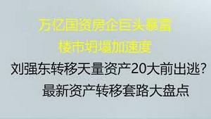 财经冷眼： 最新！万亿国资房企巨头暴雷，楼市坍塌加速度！刘强东转移天量资产20大前出逃？最新资产转移套路大盘点！（20220626第817期）