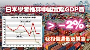 日本学者推算中国GDP为-2%，我相信这个更真实。2024.01.30NO2167