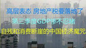 财经冷眼：高层表态，房地产税要落地了！第三季度GDP惨不忍睹，自残和消费断崖，中国经济深不见底！（20211019第653期）