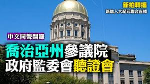 12.03新拍转播【中文同声翻译】：乔治亚州参议院政府监督委员会 听证会 | 新唐人大纪元联合直播 大宇