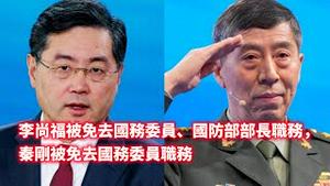 李尚福被免去国务委员、国防部部长职务，秦刚被免去国务委员职务。#秦刚#李尚服