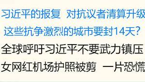 财经冷眼：习近平的报复 ，对抗议者清算升级，这些抗争激烈的城市要封14天？全球呼吁习近平不要武力镇压！女网红机场护照无故被剪，封锁升级！（20221130第920期）