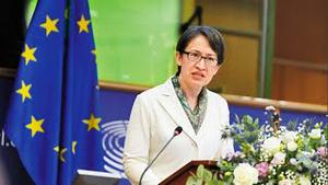 台湾副总统萧美琴首次欧洲议会演说，中国强烈抗议，反对无效！【公子分享】