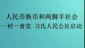 人民币换币和两脚羊社会！一村一食堂 ，习氏人民公社启动！（20230910第1093期）