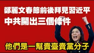 郑丽文春节前后拜见习近平，中共开出三个条件。他们是一帮卖台卖党分子。2025.12.09NO3195#郑丽文#习近平
