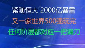 财经冷眼：紧随恒大， 2000亿暴雷，又一家中国的世界500强巨头玩完 ！8000富豪血本无归，任何阶层都对应一把镰刀！（20220214第729期）