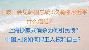 财经冷眼：王岐山会见韩国总统，3次蔑称习近平，什么信号？ 上海抄家式消杀引民愤，毕生心血买的房变韭菜盒子，精英纷纷上书，中国人该如何捍卫人权和自由？（20220511第791期）