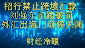 财经冷眼：招行禁止跨境汇款，民企巨头跑路被罚，外汇出海门缝将关闭，怎么办？（20191130第99期）