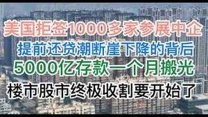 提前还贷潮断崖下跌的背后！5000亿存款一个月搬光，去哪了？美国拒签1000多家中企赴美参展！民币跌破7.31，离7.8有多远？楼市股市终极收割开始了！(20241202第1314期)