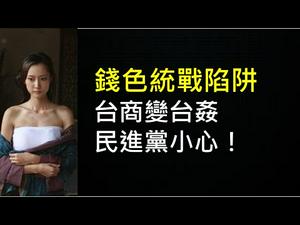 几个月内再不撤出大陆，台商都会被钱色套牢！民进党是统战重点，党员千万别去陆港澳（一平快评175，2020/11/10)