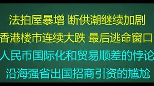 财经冷眼：去年法拍屋暴增，断供潮继续加剧！中国经济崩溃后多惨烈！香港楼市连续大跌，股楼最后逃命窗口？人民币国际化和贸易顺差的悖论，沿海强省纷纷出国招商引资尴尬了谁？（20230130第967期）