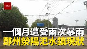 一个月遭受两次暴雨袭击，看看郑州荥阳汜水镇街道现状，满街黄泥难清理，加上疫情防控，人们生活艰难